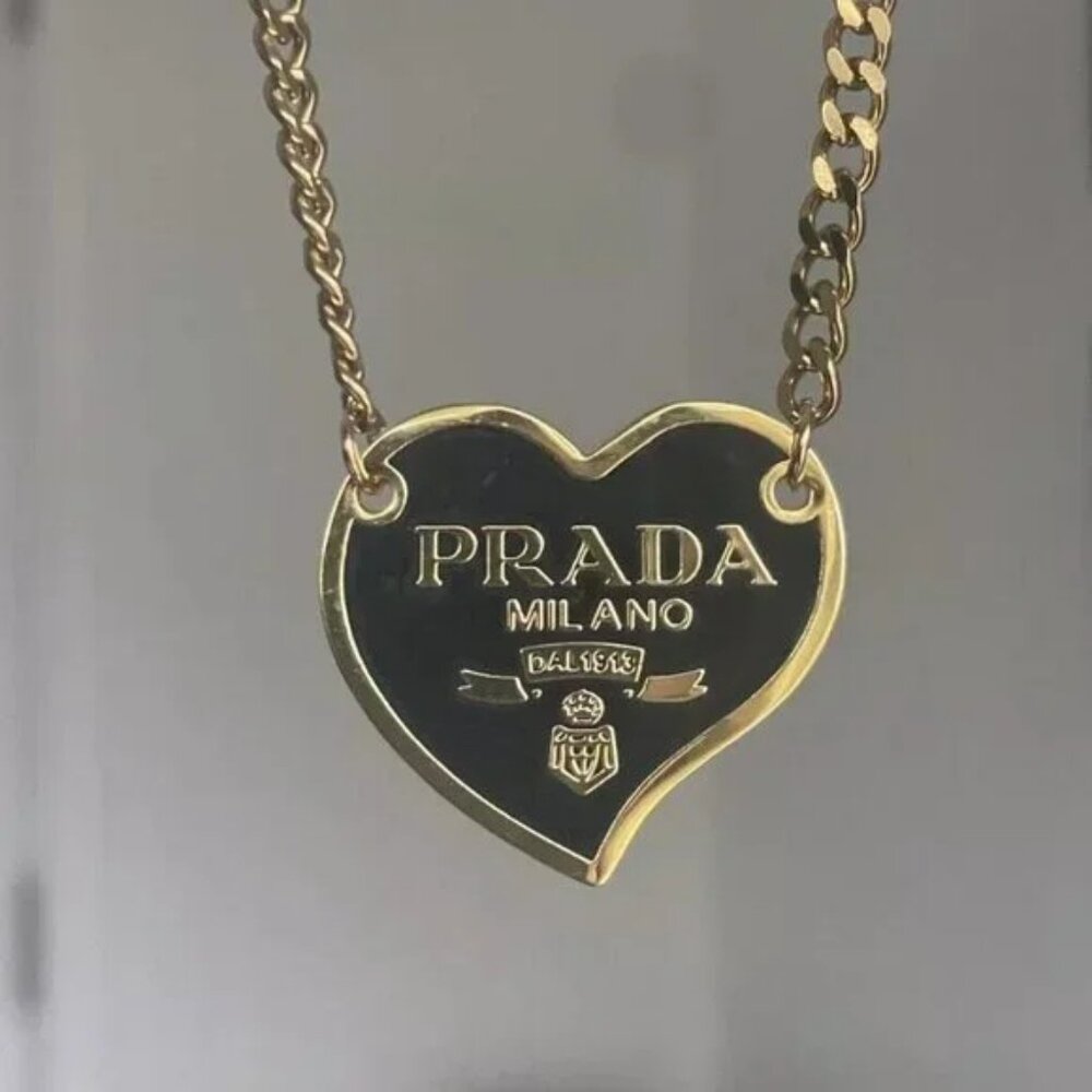 PRADA Charm Necklace from Repurposed Upcycled Auth Prada Keychain